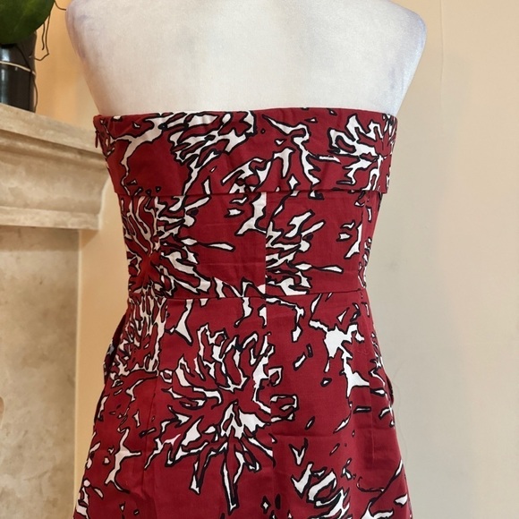 The Limited Red Coral Animal Print Strapless Mini Womens Size 8 Pockets Beach - Picture 6 of 16